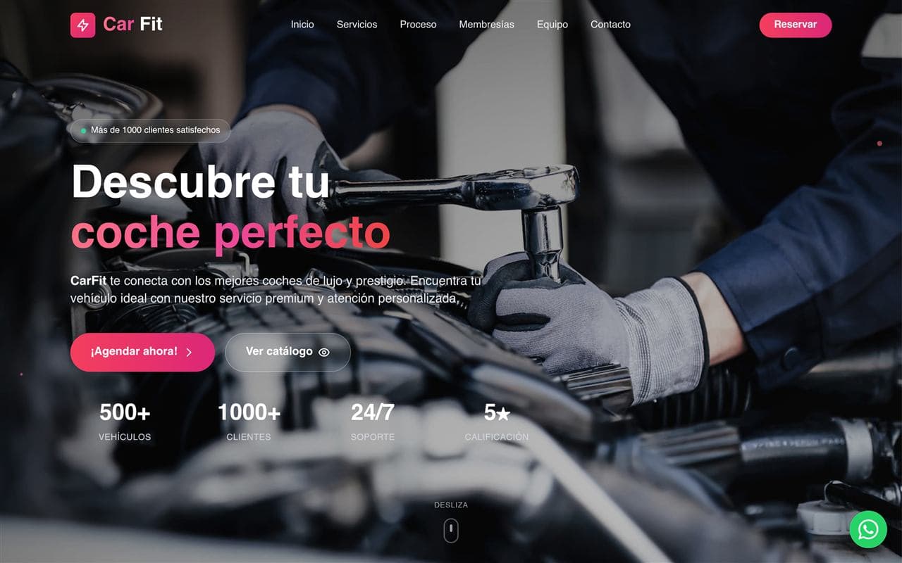 Captura del sitio CarFit